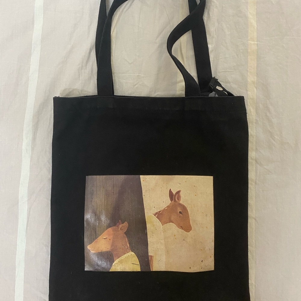 CANVAS BLACK TOTE BAG